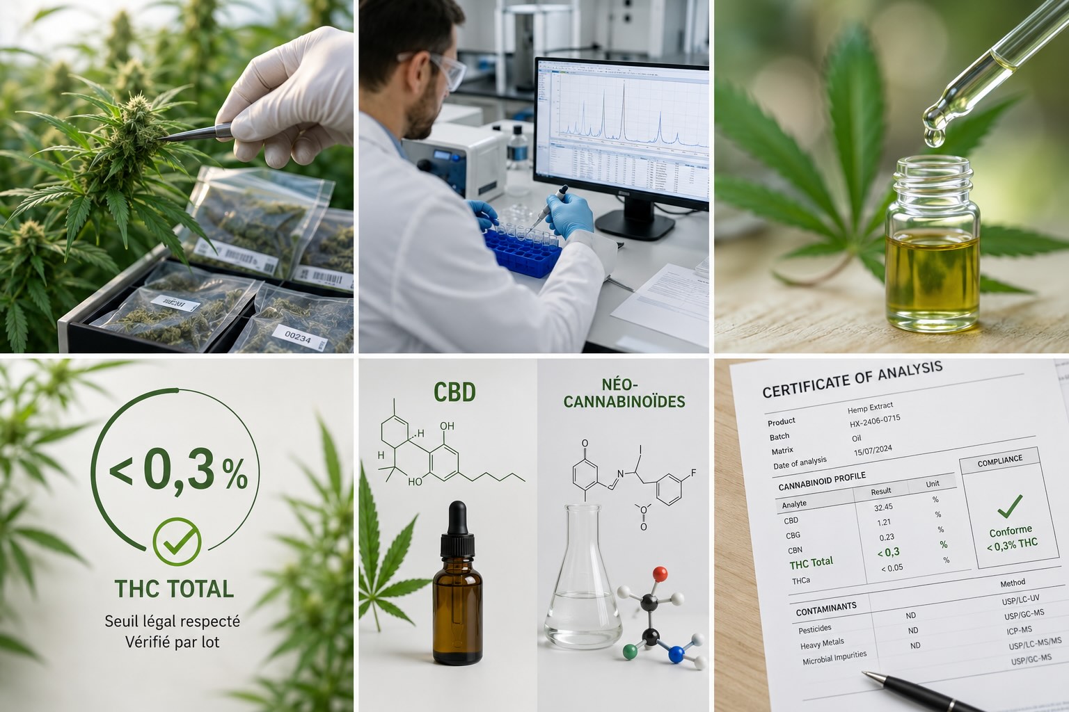 Analyses et taux de CBD : le process d'analyse au cœur de la conformité
