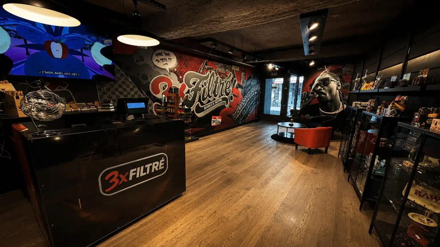 Intérieur de la boutique 3xFiltré à Bourg-en-Bresse